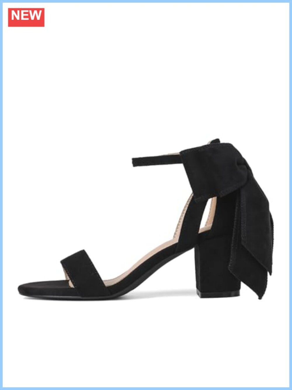 Chunky Block Heel Sandals Women Round Open Toe Buckle Bow Wedding Dress Shoes